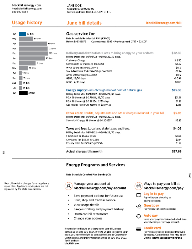 Understanding Your Bill Budget Billing Black Hills Energy   Ksg Bill Overview2 