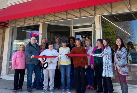 Mohawk drug store ribbon cutting