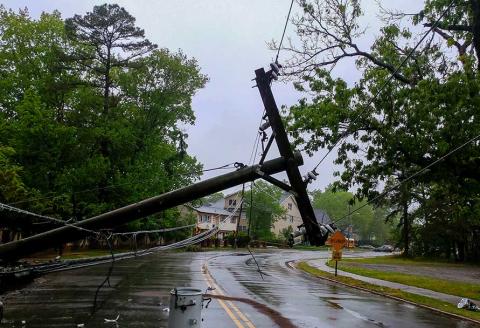 down power lines