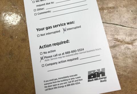 Black Hills Energy temporarily shuts off natural gas service in Fort Laramie to make necessary equipment repairs