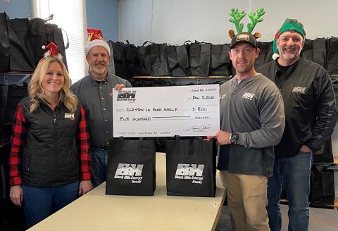 Donation check presented