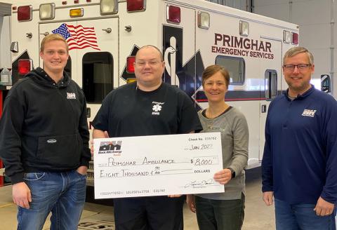 Contribution helps fund ambulance