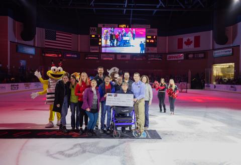 Rapid City Rush check presentation on ice
