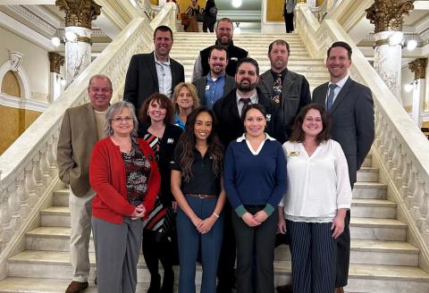 South Dakota team at state capitol