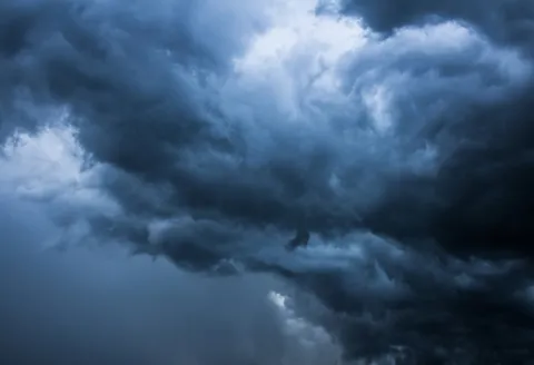 Close up of storm clouds